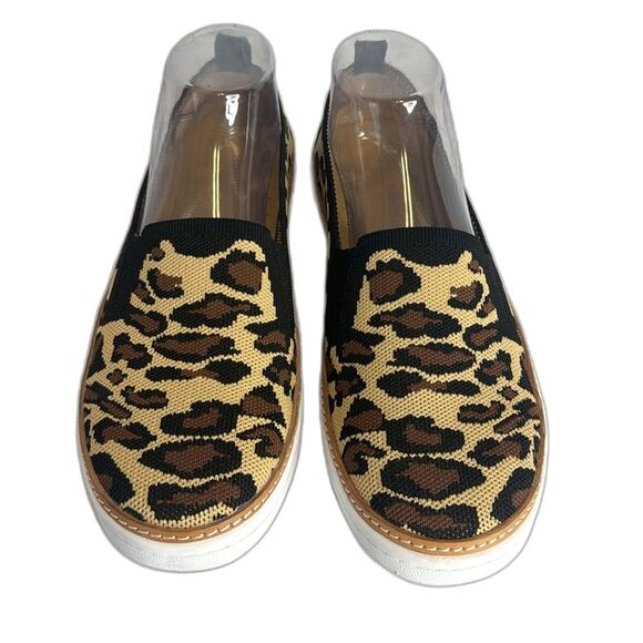 Talbots Womens Brittany Leopard Print Knit Sneakers Shoes Size 9.5 M slip on - Picture 2 of 9